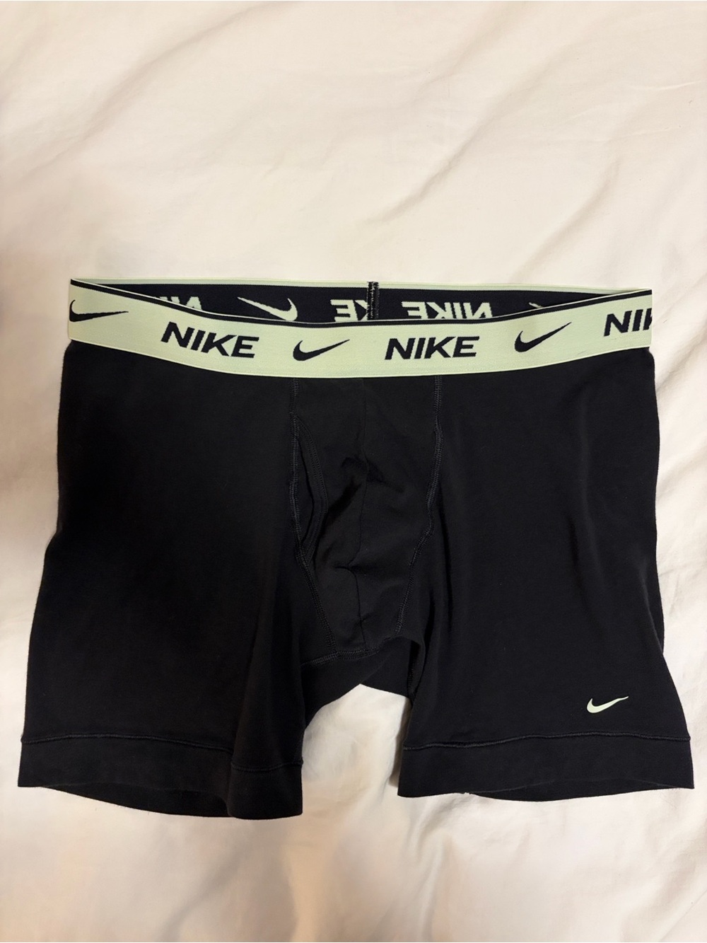 Nike Black Boxer Briefs with Light Green Waistband